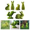 Künstlicher Oster-Imitations-Beflockter Hase Gartenstatue Rasen Flur Blumenbeet Hasenskulptur Outdoor Heimdeko Handwerk