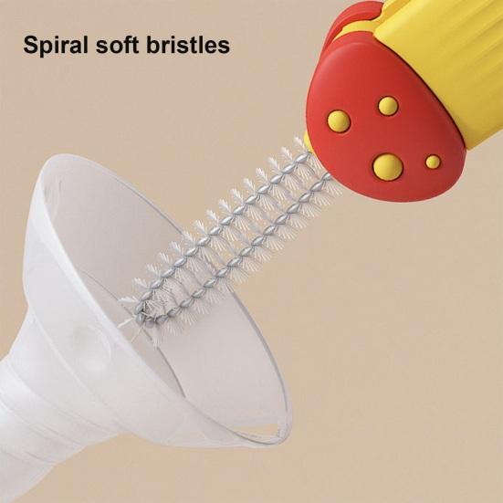3-In-1 Cup Lid Cleaning Brush Baby Bottle Gap Corner Tight Spaces Scrubbing Brush Home Kitchen Cleaning Tool