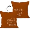 Call Text Your Grandma Reversible Linen Throw Pillow Covers 18 X 18 Inch, Grandchildren Freshman Graduation Gifts Decorative Pillow Covers for
