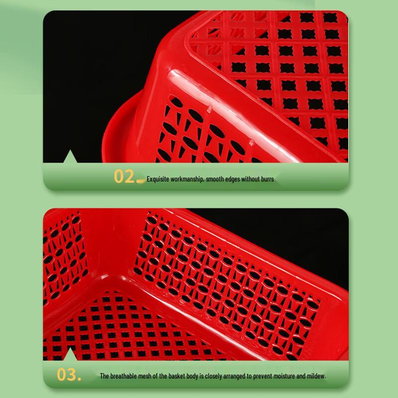 Sanhe Green Plastic Draining Storage Baskets (Set of 5)