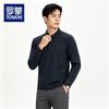 ROMON Men's Long-Sleeve Business Casual Polo Shirt