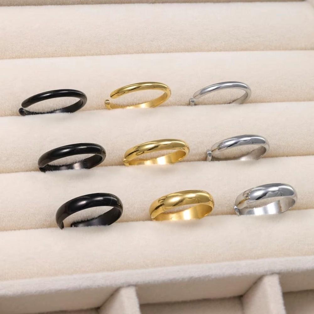 3Pcs Round Open Band Tail Ring Adjustable Beach Foot Jewelry Minimalist Toe Ring  For Women