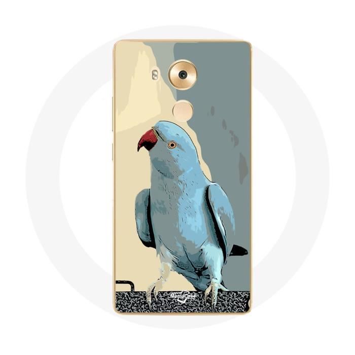 Coque pour Huawei Mate 8 Perruches perroquets Bleu
