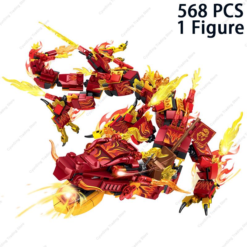 New Ninja Fire Jungle Dragon Classic Anime Model Kai Smith Lloyd Action Figure Building Blocks Sets Bricks DIY Kids Toys Gifts