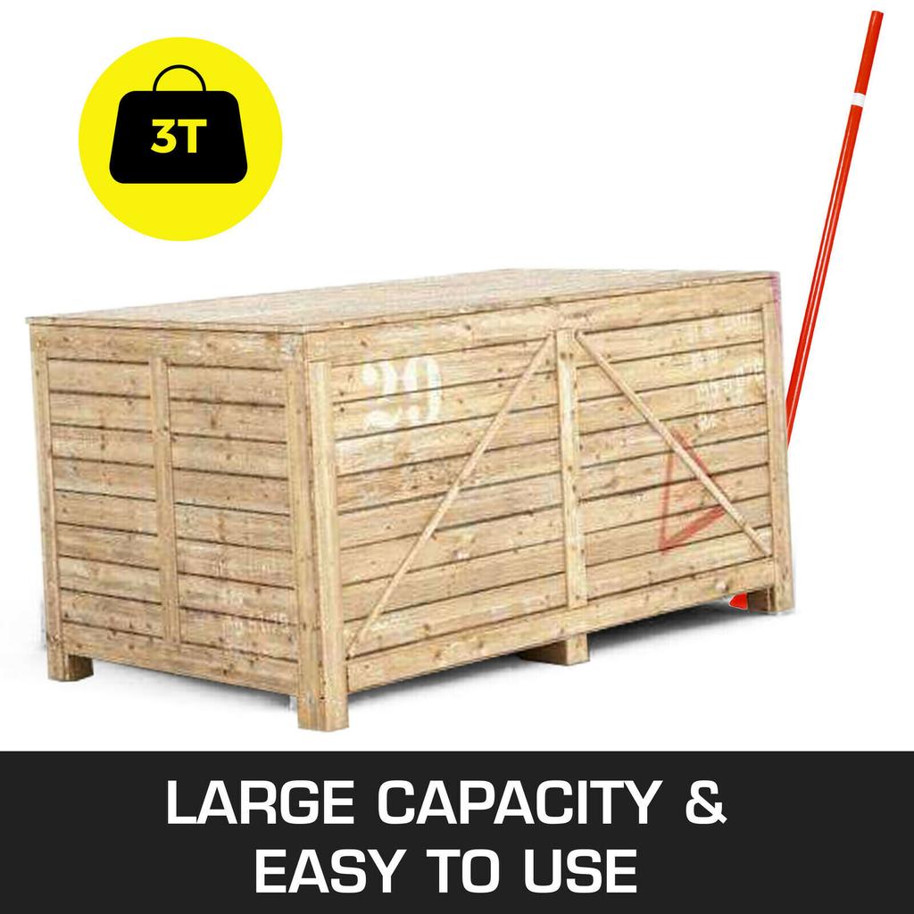 SucceBuy 5-6FT Pry Lever Bar 6600LBS Labor-saving Durable Wheels Tilt Off Ground Ergonomic Handle for Metallurgy Manufacturing