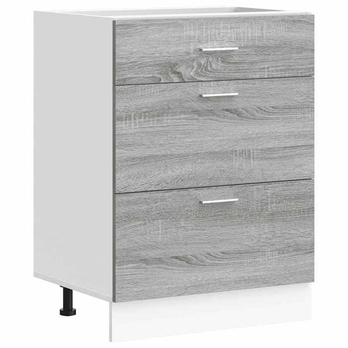 VidaXL Meuble bas de cuisine "Lyon" Gris Sonoma Bois d'ingénierie 854255