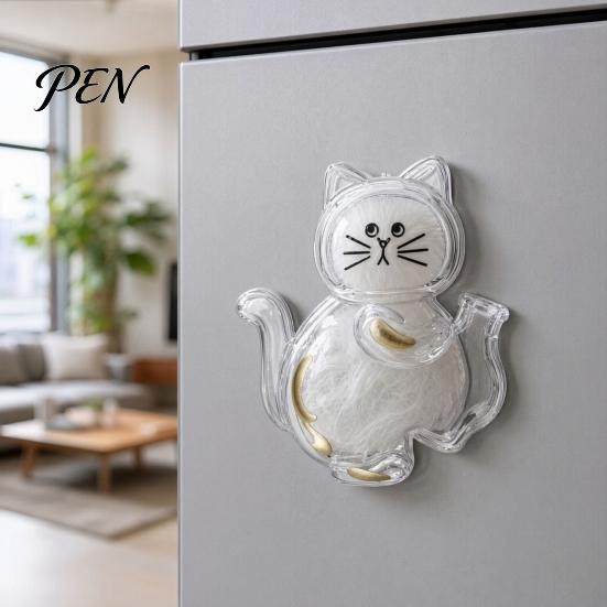Cat Whisker Holder Whiskers Refrigerator Magnet, Transparent Furs Keepsake Vase Hair Storage Fridge Pet Memorial Decoration for Home, Kitchen