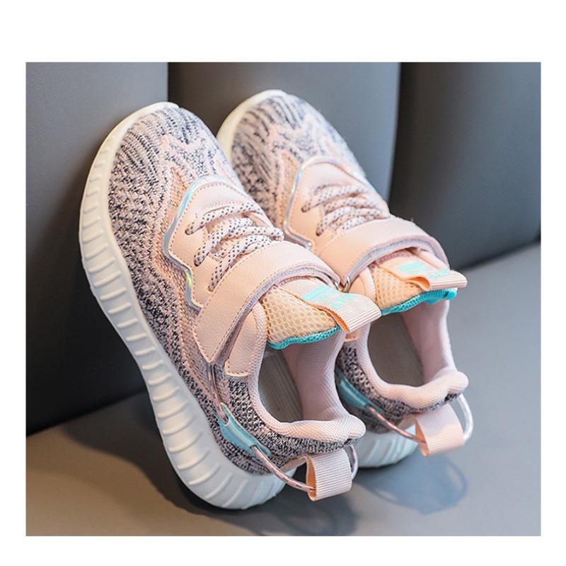 Children's Sneakers Boys' and Girls' Breathable Fly-knitted Running Shoes
