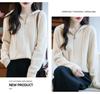 Women's Thick Wool Zipper Hooded Cardigan: Autumn/Winter Fashion, Loose Knit, Long Sleeve Sweater Coat.