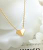 18k Gold-Plated Heart-Shaped Titanium Steel Clavicle Necklace - Handmade, Stylish, for Women