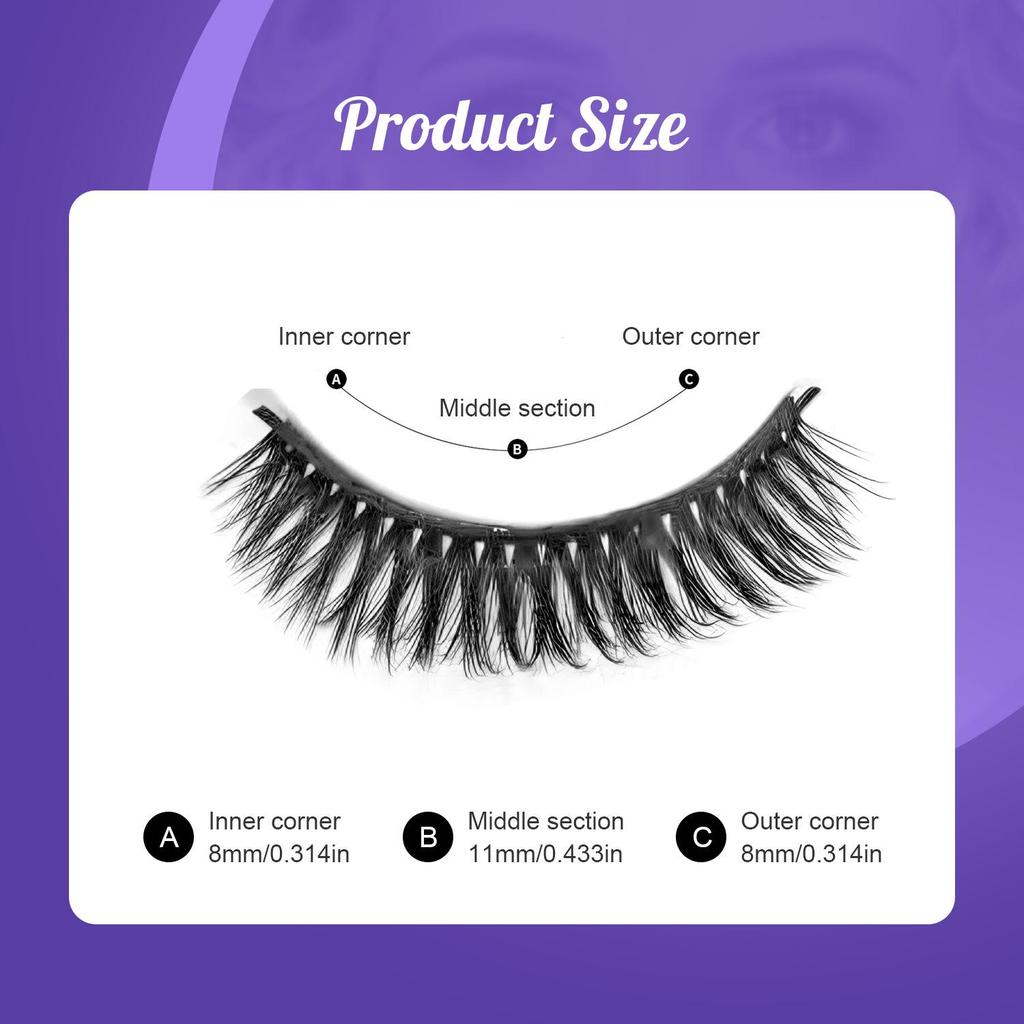 New Invisible Magnetic Eyeliner Liquid False Eyelashes - Celebrity Recommended, No Sagging, Easy To Wear