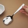 Long Handle Stainless Steel Square Head Design Thickened Soup Spoon Round Spoon Dinner Shovel and Spoon Cooking Tableware4