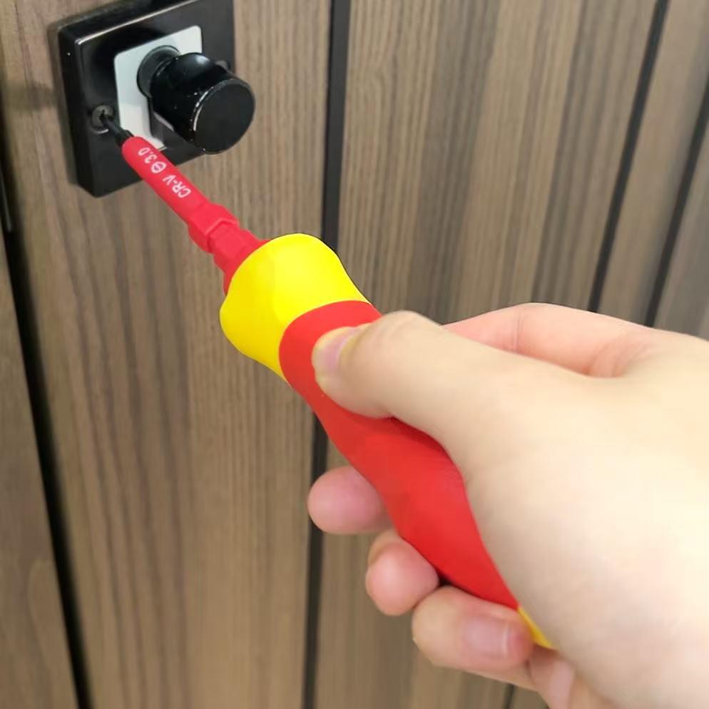 8-in-1 Magnetic Double-Headed Insulated Screwdriver Set for Electrician Safety and Household Repairs