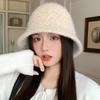 Autumn and Winter New Plush Bucket Hat Women Cold Warm Simple Basin Hat