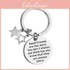 Charming Stainless Steel Keychain With Rainbow Accents Friendship Gift For Christmas And Valentine's Day