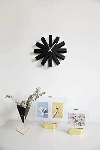 Umbra Ribbon Wall Clock, Black, 2118070-040