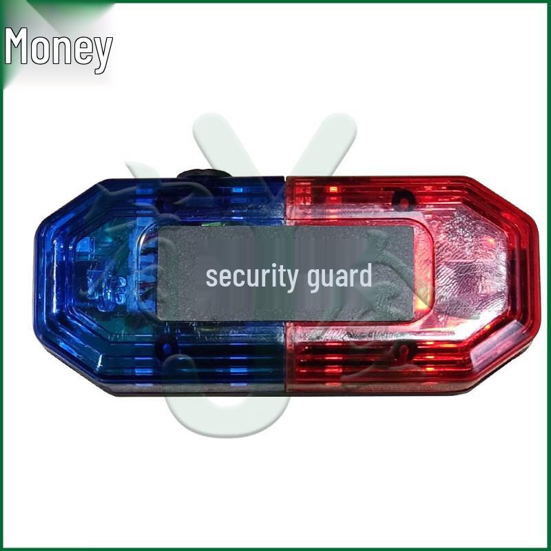 Red Blue LED Flashing Shoulder Light with Electronic Whistle