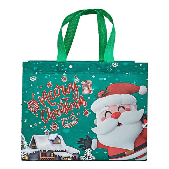 Christmas Gift Bags Large Reusable Tote Bag with Handles Non-Woven Christmas Grocery Shopping Bag for Holiday Xmas Party Supplies