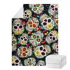 Gothic Punk Style Plush Throw Blanket for Bedroom Death Skull Printed Throw Blankets Special Halloween Gifts for Teenager Adluts