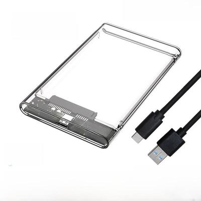 Transparentes USB 3.1 SSD/HDD 2,5"-Gehäuse für Notebook und externe Laufwerke
