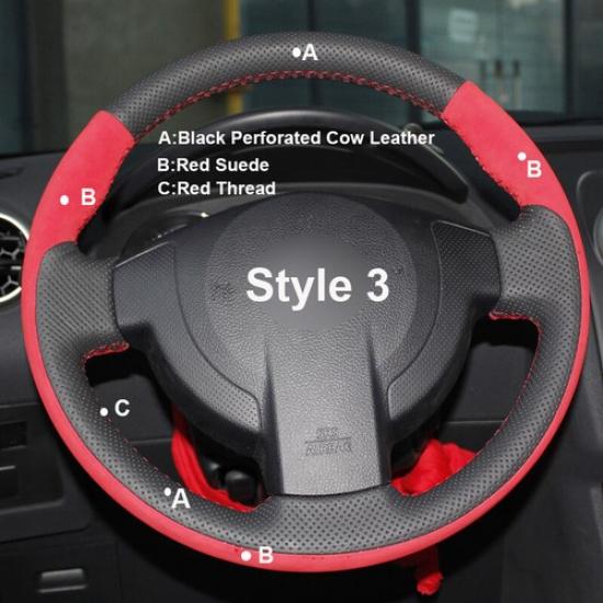 DIY Car Steering Wheel Cover For Nissan Qashqai Rogue X-Trail 2008 - 2013 Sentra
