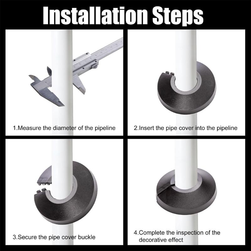 8Pcs Water Pipe Wall Cover Escutcheon Collar Radiator Wall Pipe Tube Decoration For Plumbing And Heating Pipe Enduring