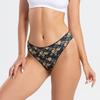 Patterned T-back panties Seamless invisible breathable briefs Low-rise women's knickers Thong underwear