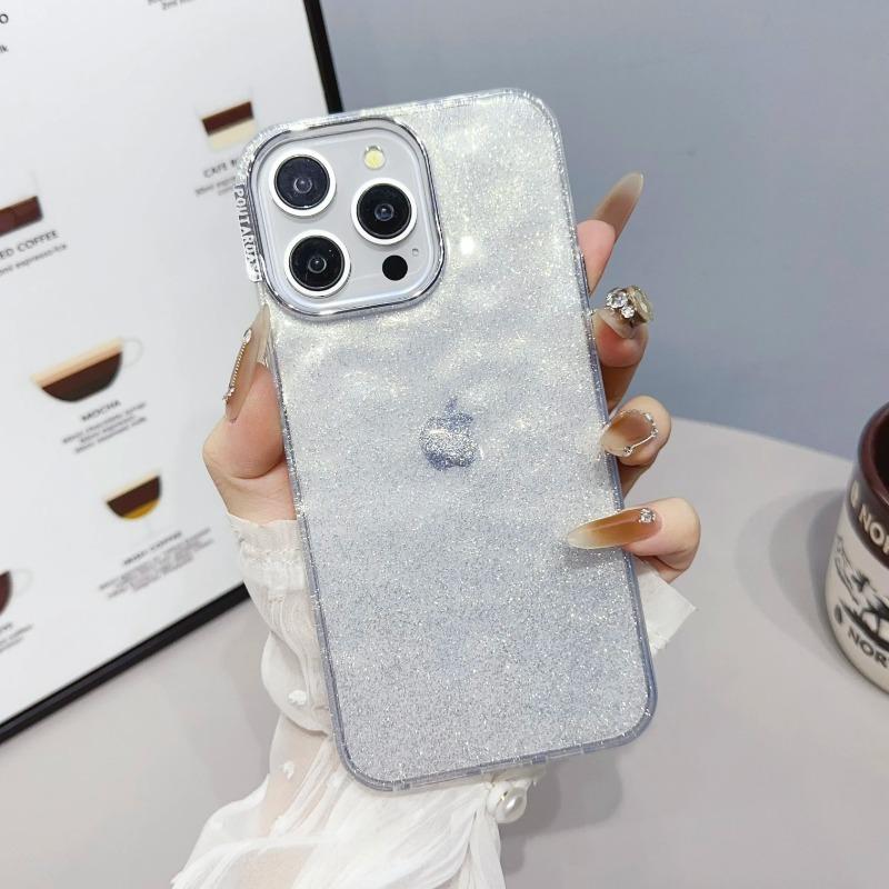 

Блестящая пульсация для iPhone 15 14 13 12 11 Pro Max Plus, новый прозрачный защитный чехол для задней панели телефона iPhone 11 Pro Max белый