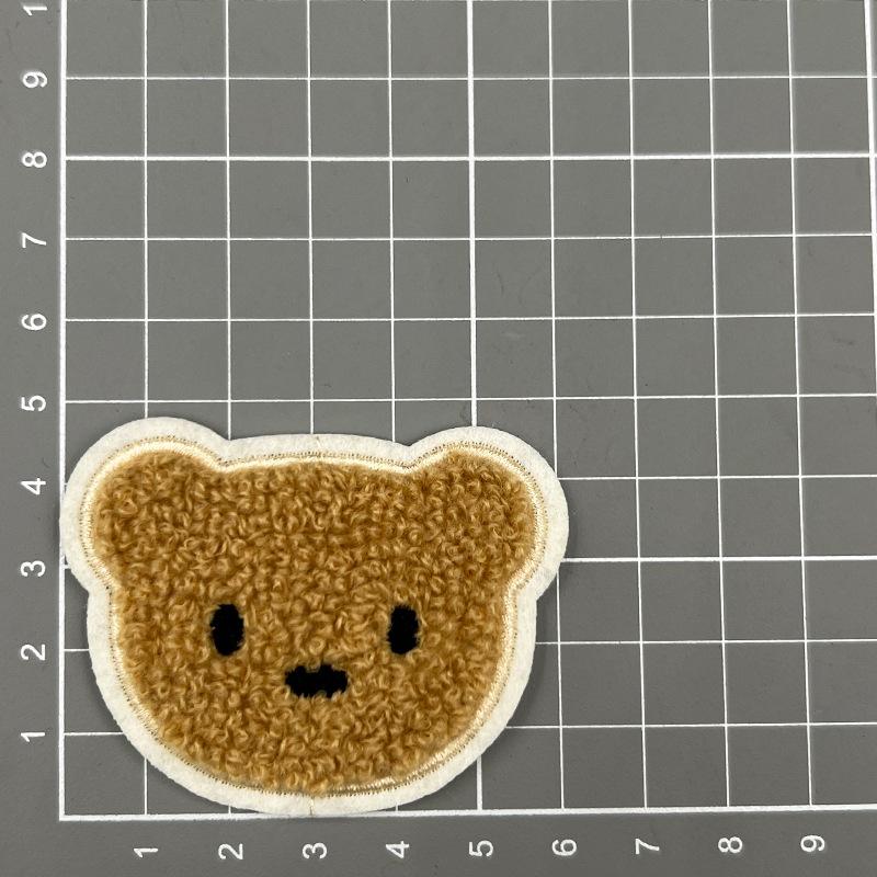 

Мультяшное полотенце, вышивка, ремесло, голова медведя, вышивка, наклейка на ткань, аксессуары для одежды, нашивка, вышитая этикетка Light Brown Bear Head (Small) 1D8-14