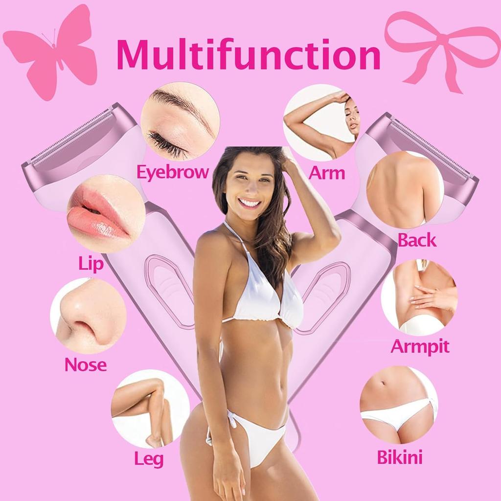 Electric Razors for Women Bikini Shaver for Women 4 In 1 Trimmer, Razors for Shaving Pubic Hair Remover, Painless & Safety for Pubic Body Facial Hair