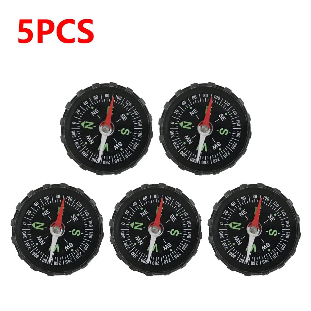 1-10PCS Portable Mini Camping 45mm Outdoor Survival Compass Guider Navigation Button Design Pocket Compass Practical Guider