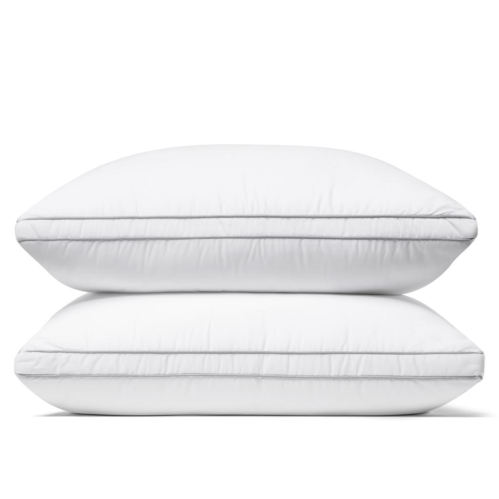 Polyester (Anti-Allergen) Pillow Luxury Exclusive №1194 100% Cotton, 100% Polyester Filling. Medium.