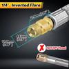 Mangueira Pigtail de Propano para RV de 1,5 Pés, Pacote com 2 Mangueiras de Propano de Aço Inoxidável 304, Conector Regulador para Churrasqueira a Gás, Linhas de Propano Trançadas Macho Flare de 1/4"