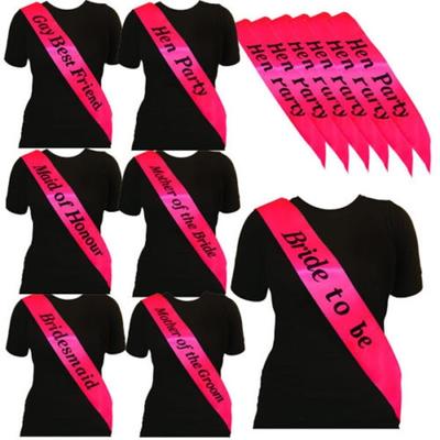 Braut Schärpe Beliebte Single-Frauen Braut Duschen und Etikette Riemen Hochzeit Zubehör Party