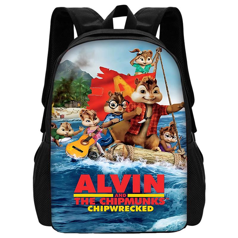 AlvinS en de C-Chipmunks: ChipwreckedS Kinder Schoolrugzak met Lunchtassen, Etui, Schooltassen voor Jongens Meisjes Beste Cadeau