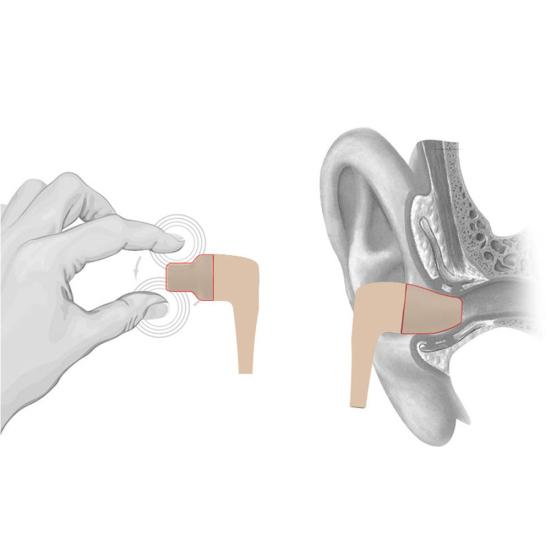 QKZ T400 2Pcs Replacement Sponge Universal Eartips for In-Ear Earphone Earbud