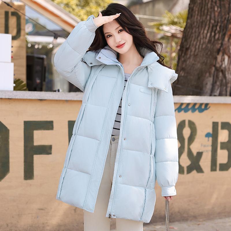 Autumn Winter Thicken Warm Parka Women Casual Solid Color Big Pocket Loose Short Hooded Coat Jackets Outwear