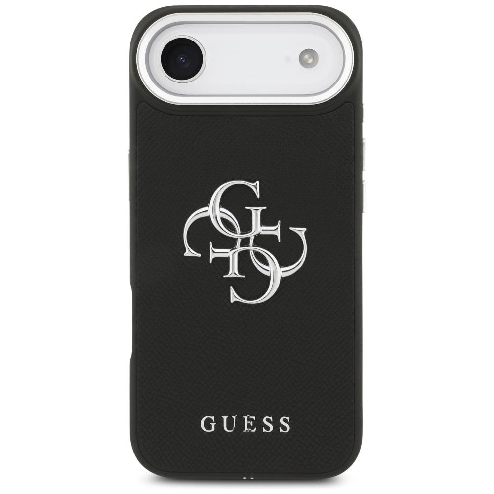 Coque Guess Grained Big 4G Logo Classique pour iPhone Air noir