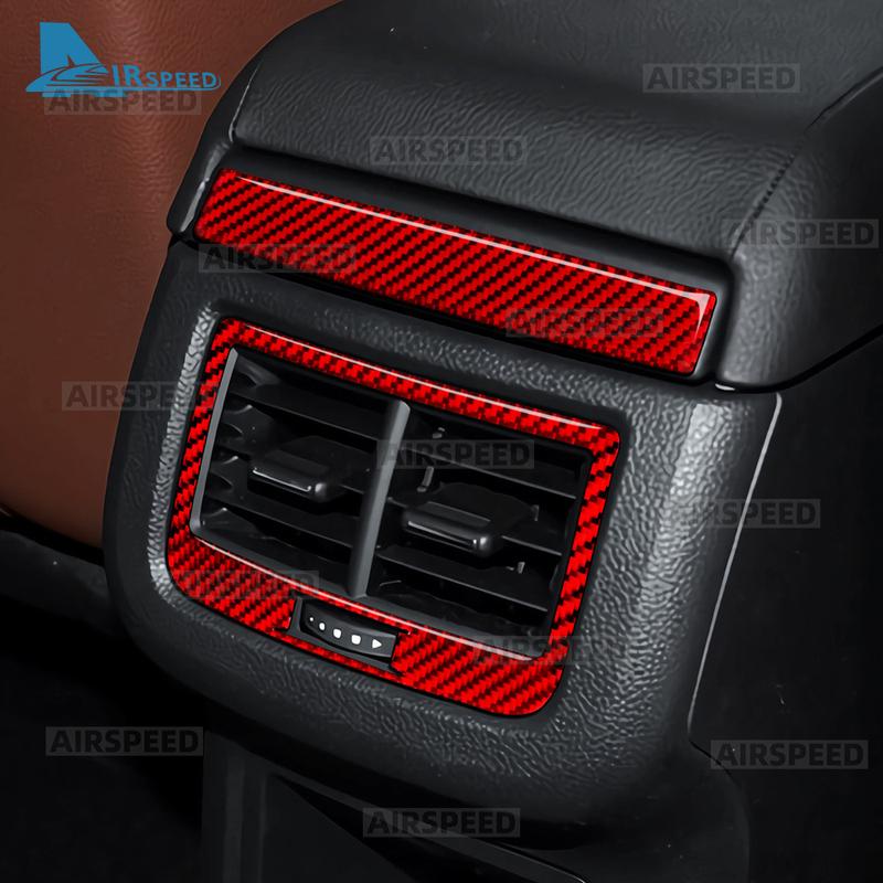 Real Soft Carbon Fiber Sticker For SEAT Ateca 5F 2016-2025 For Cupra Ateca 5F 2018-2025 LHD RHD Car Rear Air Outlet Frame Trim