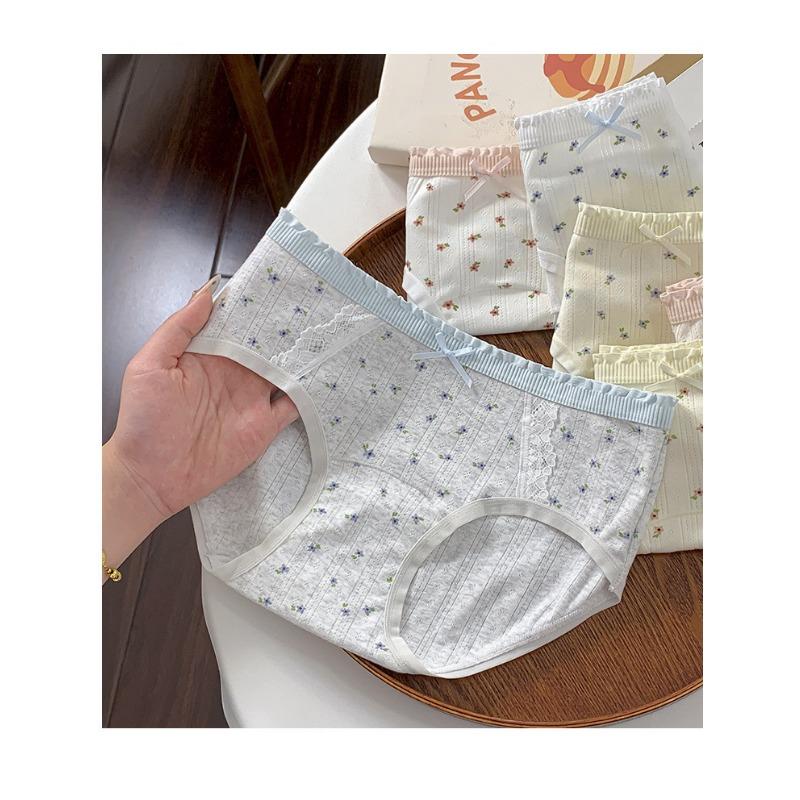 Women Mid Waist Pure Cotton Antibacterial Extended Crotch Plus Size Underwear