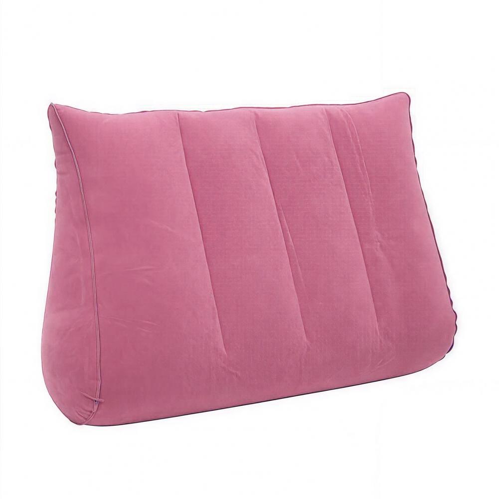 Sleeping Cushion Multi-functional Travel Pillow Leak-proof Thicken Lumbar Support Cushion Portable Flocked Triangular Sleeping