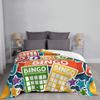 Coperte Divertenti per Gioco del Bingo Stampa in Pile Traspiranti Leggere Coperte da Lancio per Letto Copriletto da Esterno