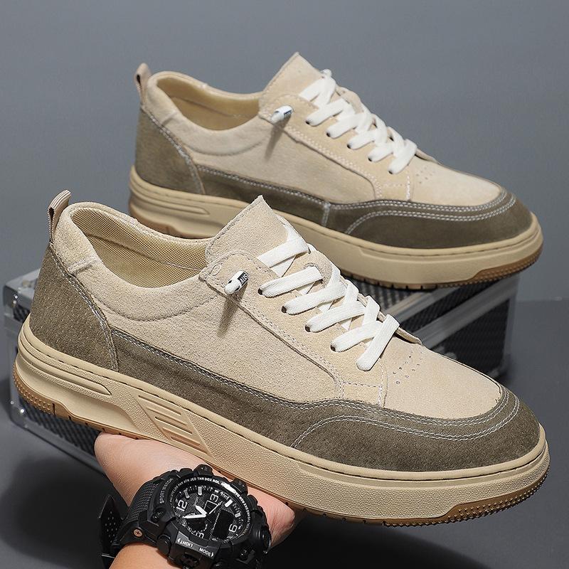 

2025 straight leather versatile board shoes casual shoes trendy shoes soft leather comfortable pig eight Ge retro men s shoes first layer British 44