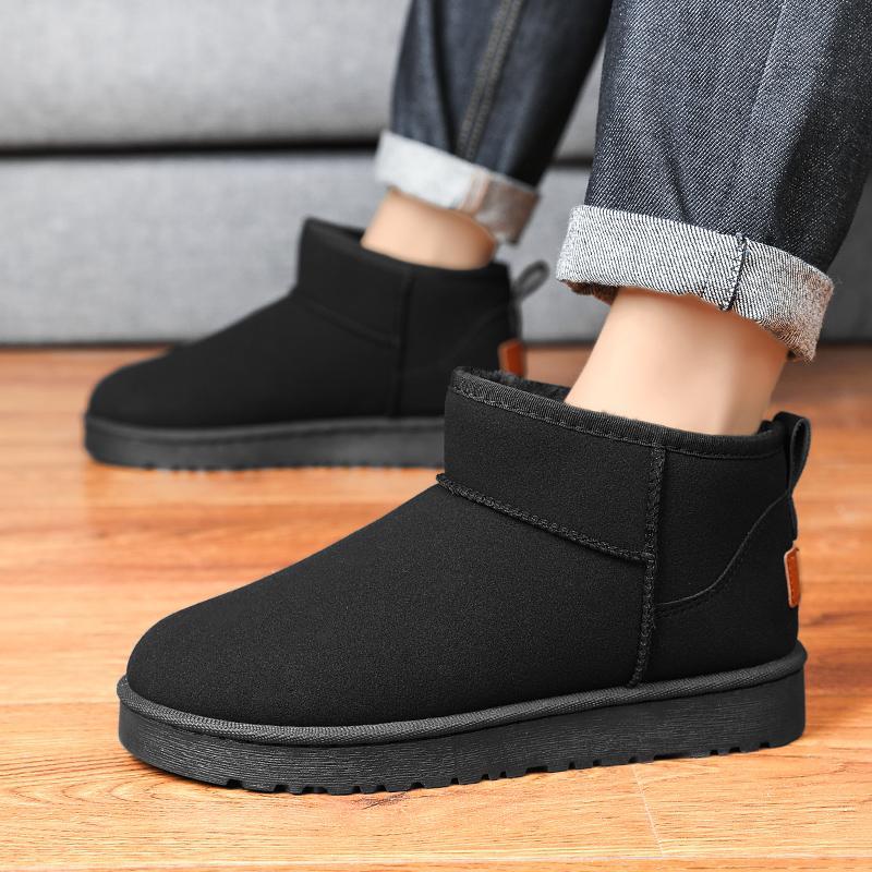 

Мужские хлопковые туфли 2025 новые зимние бархатные утепленные зимние ботинки для пожилых уличные теплые хлопковые ботинки мужские высокие хлопковые туфли 45 чёрный