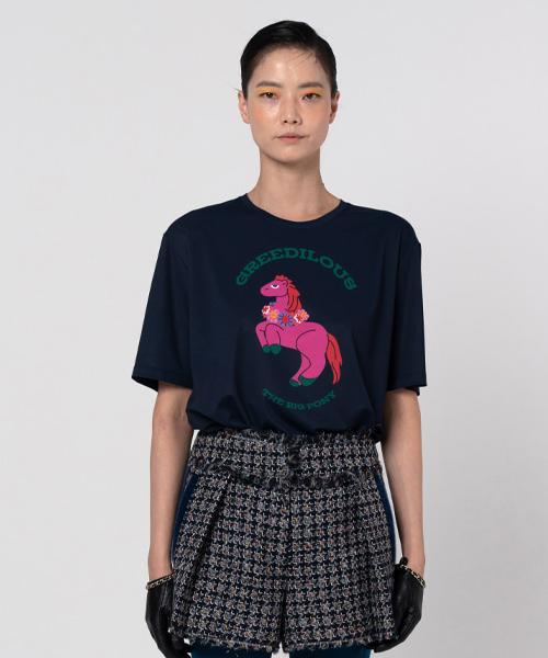 Greedius Pony Logo T-Shirt 34 (Xs)