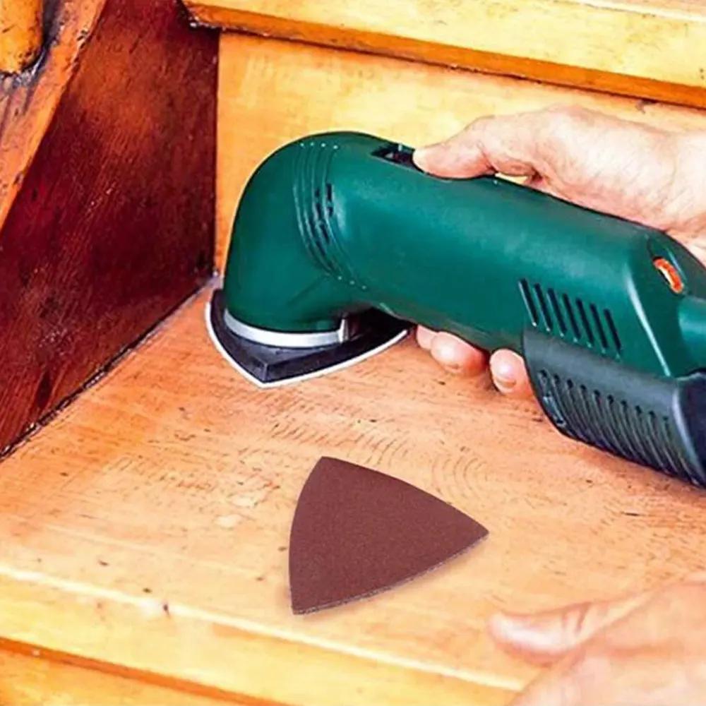 77pcs Sand Pad Assorted Set 60/80/120/180/240 Grits Sanding Sandpaper Pad Triangular Sand Pad Oscillating Multi Tool Sanding Pad