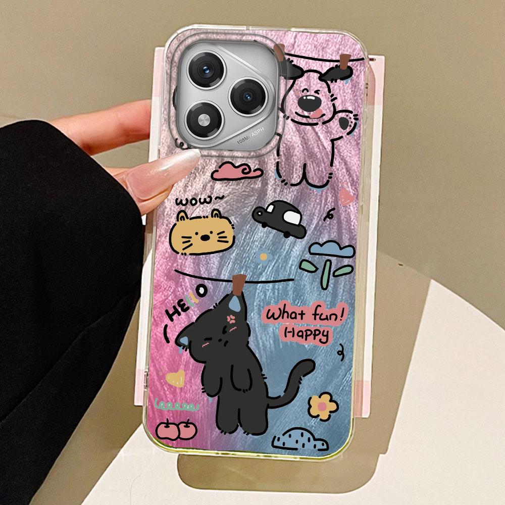 Cartoon Fun Green Panda Animals Phone Case for Honor 400 200 Pro Magic7 6 5 Lite X9a X9c X8b X8a X8c Silicone Back Shell Cover