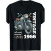 Vintage 1966 60 Years Old Vintage Motorcycle 60Th Birthday T-Shirt Men'S Black Tee Classic Perfect for Home|Outdoor|Gifting|Work