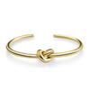 18K Gold-plated Titanium Steel Opening Knotted Bracelet for Women Fashion Simple Non-fading Bangles Jewelry Accessories Gift