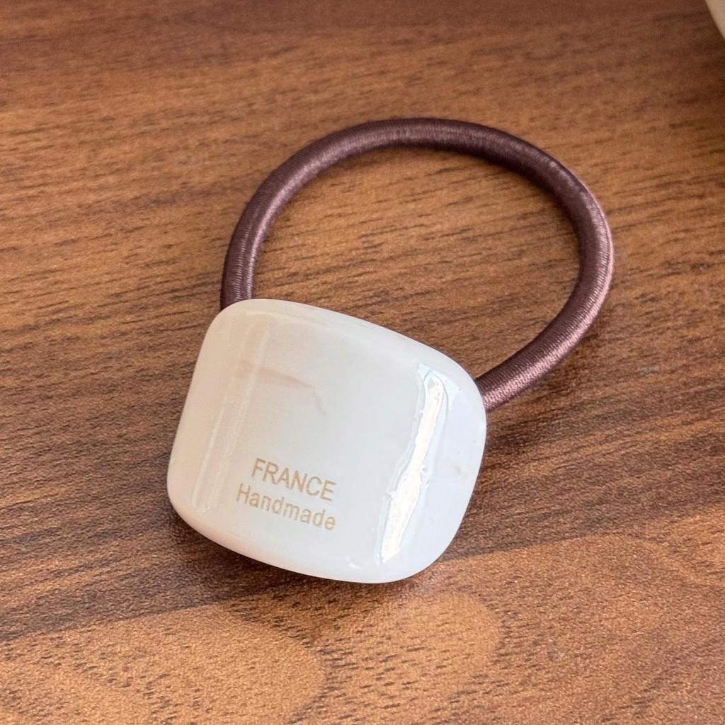 Korean Style Autumn/Winter Elegant Milk Tea Hair Tie - Traceless Acetate Rubber Band Ponytail Holder